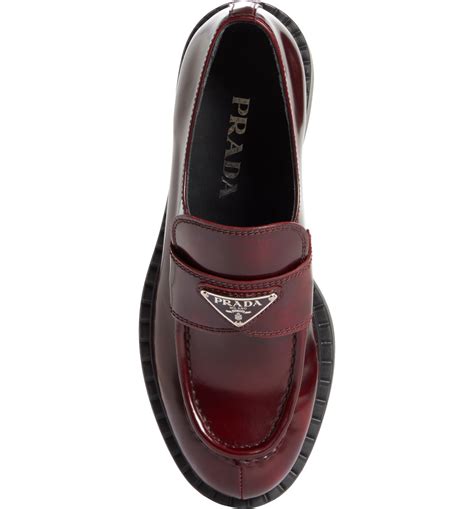 nordstrom prada loafers|platform prada loafers.